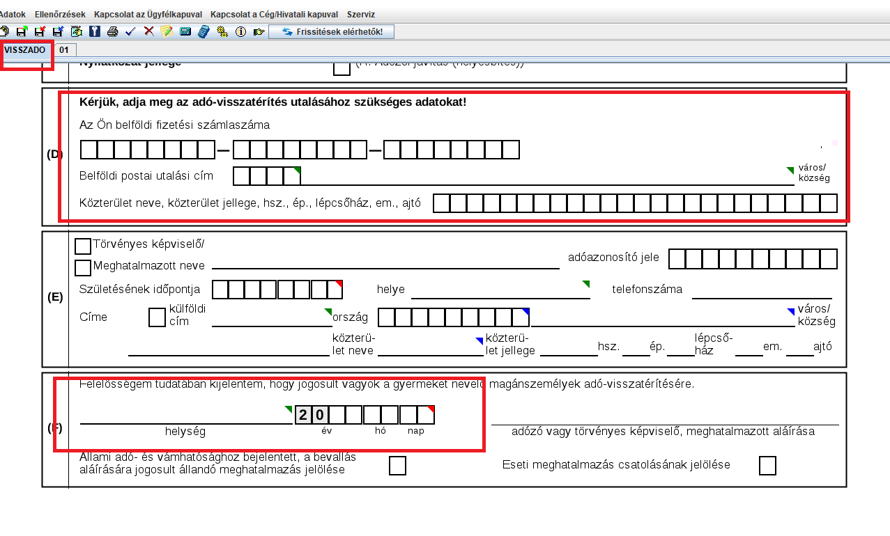 visszado nyomtatvány ányk 2.